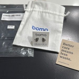 Boma octopus stud airings, sterling, silver